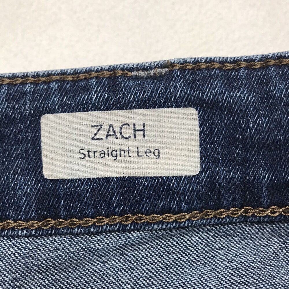 MAVI Zach Jeans Men 38x32 Straight Regular Fit Stretch Whisker Wash Blue Denim - Picture 12 of 16